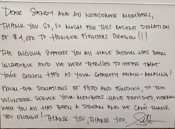 thank you note