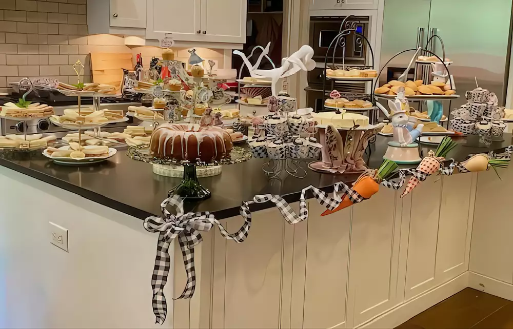 Mad Hatter Tea sandwiches and pastry buffet