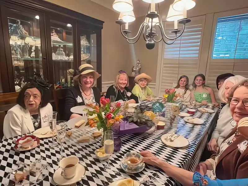 Mary, Gail, Deborah, Nancy, Deborah’s granddaughter Willa and friend Kate, Pamela, Jan, and Paula