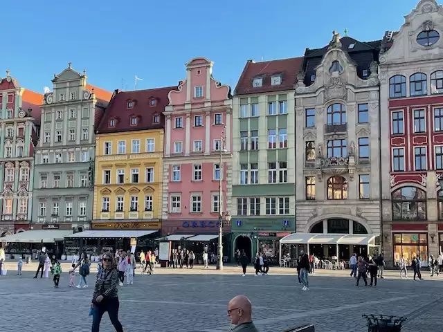 Medieval Market Square. Love the colorful buildings.