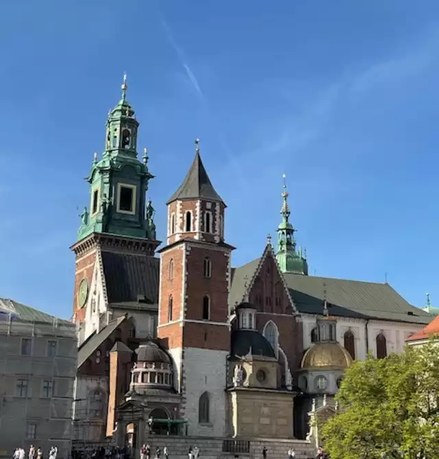 Wawel Cathedral with Clock Tower (early 15th century) and Sigismund Chapel with Guilded Dome