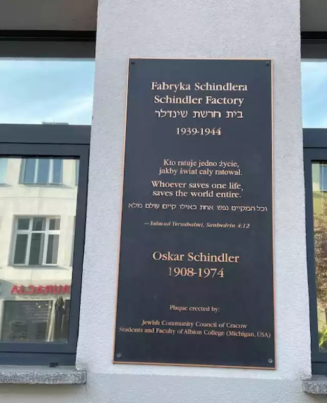 Schindler’s factory where he saved 1000 Jews.