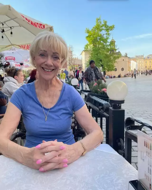 Enjoying a lovely dinner on the Square