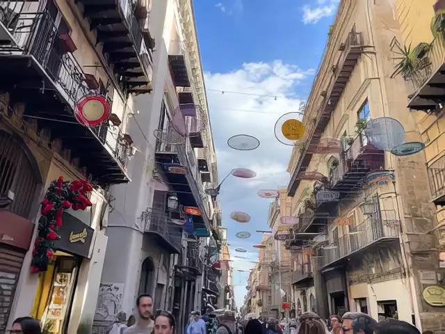 Typical street in Palermo.