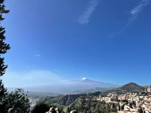 Mount Etna with snow cap