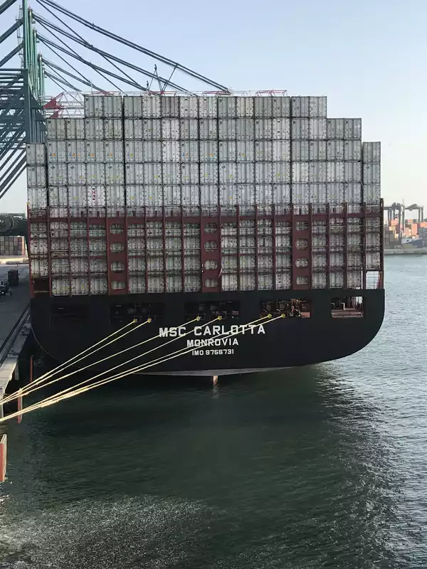NEO Panamax MSC Carlotta in San Antonio, Valparaiso, Chile