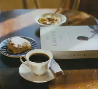 coffee cup and a book